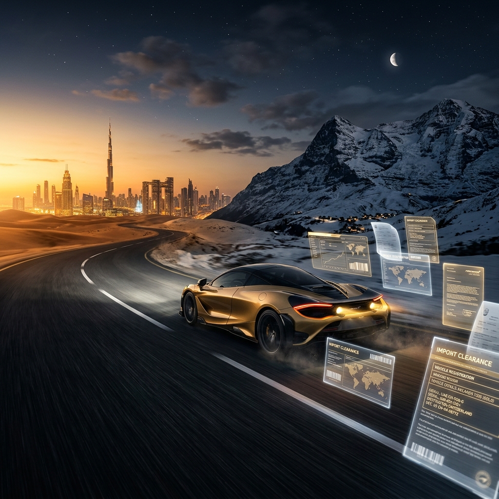 Autoimport aus Dubai in die Schweiz und die EU: Kosten, MFK-Homologation und Risiken